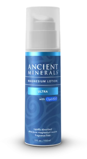 Airless Pump Bottle of Ancient Minerals Magnesium Lotion Ultra with Opti MSM
